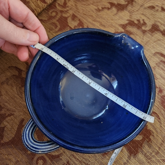 Deep Blue Ceramic Mixing Bowl - Picture 7 of 9